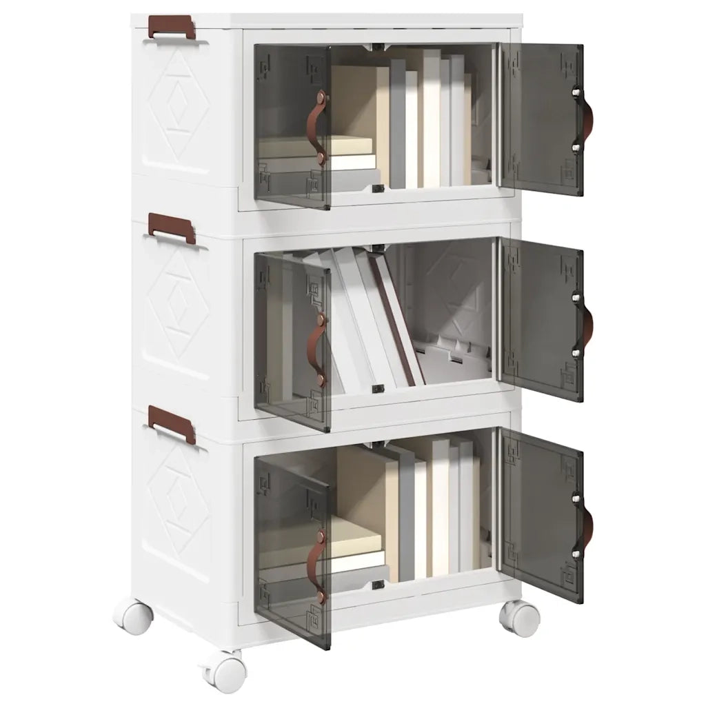 Scatola Portaoggetti con Ruote 3 Livelli 28 L 48,5x29,5x86 cm 4012369
