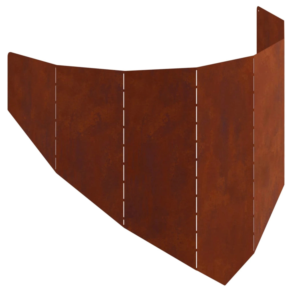 Bordura per Prato 100 x 45 cm Acciaio Ruggine 8008901