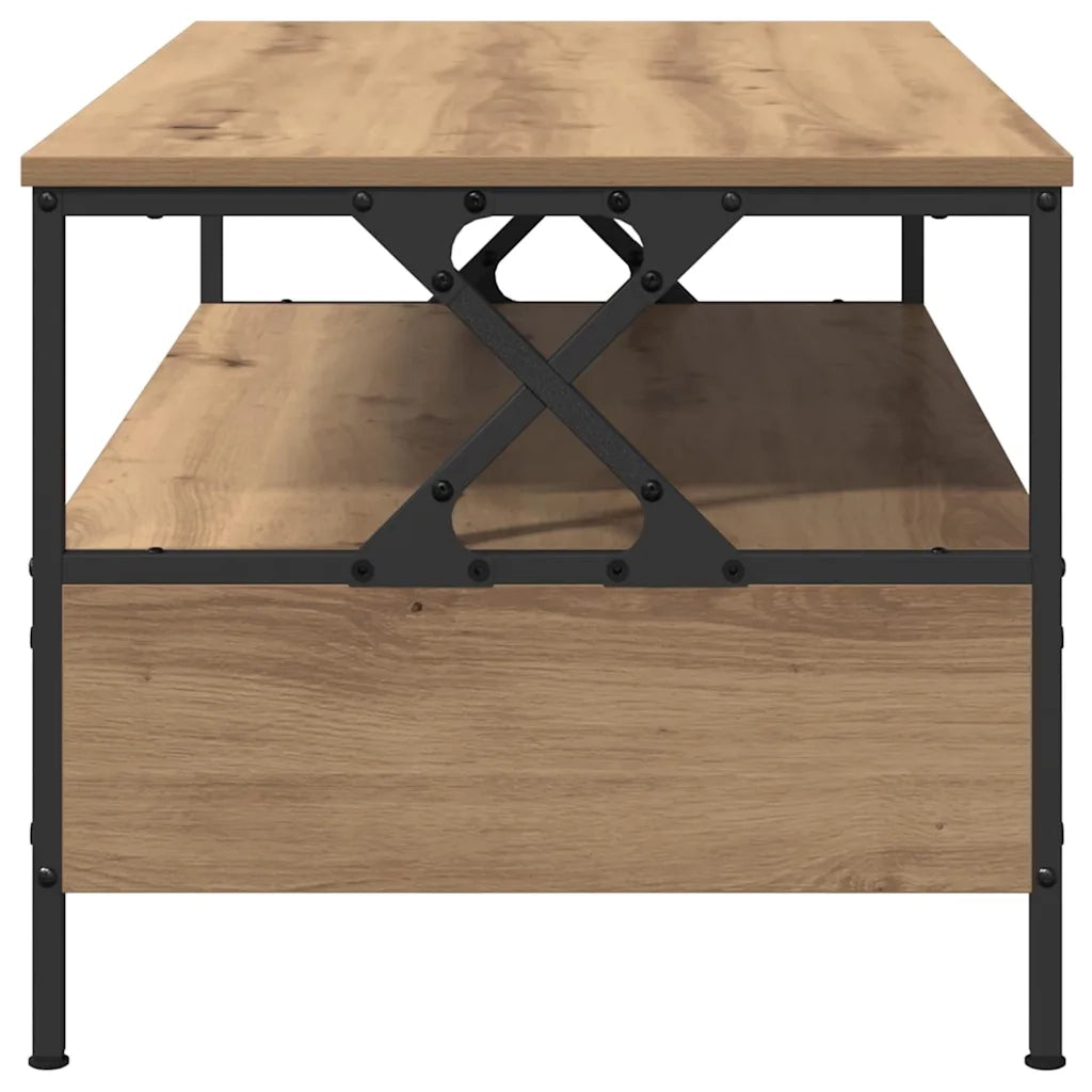 Tavolino da salotto rovere artigianale 100 x 51 x 45 cm 874095