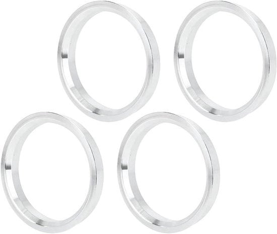 Anelli di centratura per ruote - Spacer per foratura ruota - Alluminio - 73.1 a 56.1mm - 4 pezzi - Adatto per auto - Argento