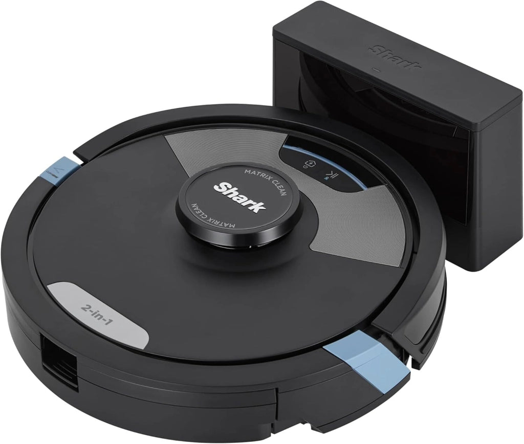 Shark RV2620WDEU Matrix Plus Robot aspirapolvere e lavapavimenti 2 in 1 Navigazione LiDAR autonomia 110 min Wi-Fi app SharkClean colore Nero Blu Argento
