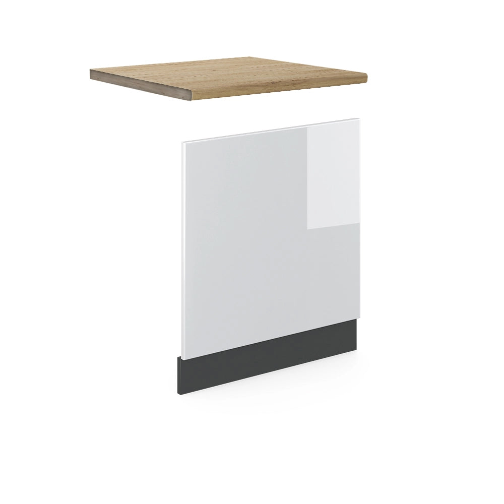 Vicco Pannello frontale Bianco lucido 60 cm , PL Rovere