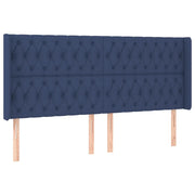 Testiera | Testata ad Orecchio Blu 183x16x118/128 cm in Tessuto