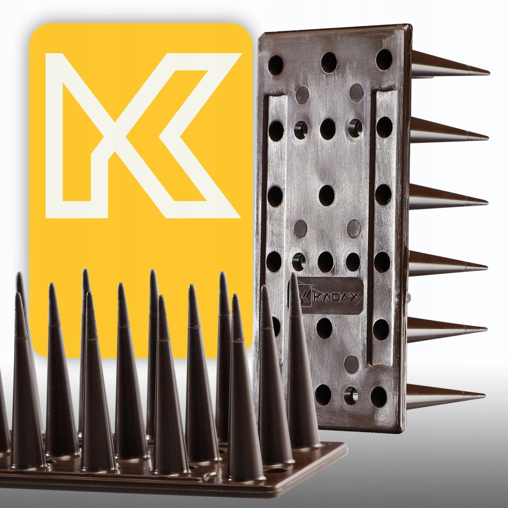 KADAX Punte dissuasive per uccelli e piccioni, striscia di plastica resistente e densa da 51 cm.