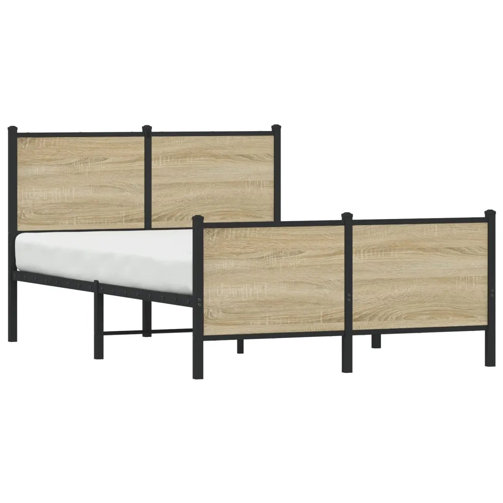 Giroletto senza Materaso in Metallo Rovere Sonoma 120x200 cm 4007732