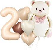 Decorazione di compleanno - Sfera di birra - Palloni - Palloni a forma di cuore - Pallone numerico - Decorazione di festa - 1 x Rotolo di filo / canna - Decorazione di festa