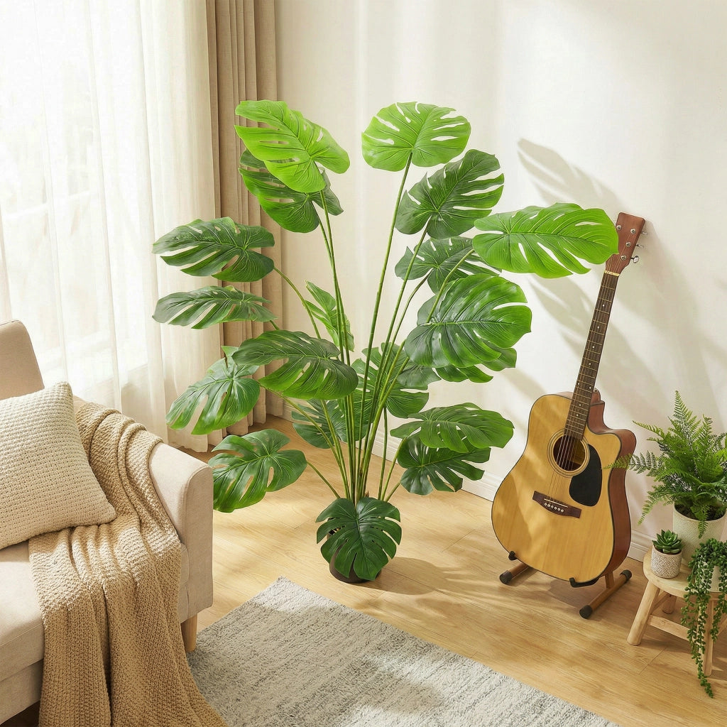 Pianta artificiale Monstera Deliciosa ¨C Xylo ¨C con vaso, altezza 150 cm, verde
