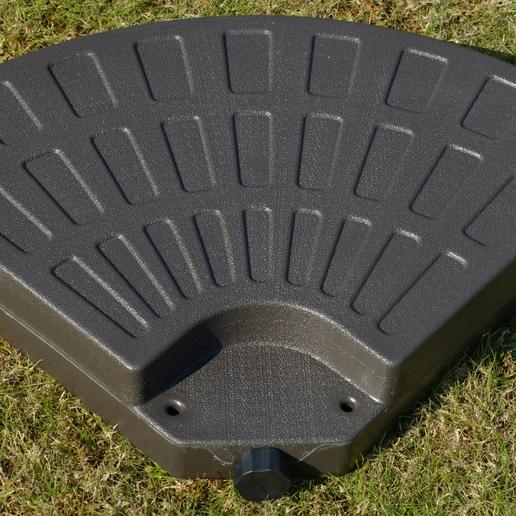 Base per Ombrellone Riempi con Sabbia e Acqua ¨C zephmum ¨C 100x100x10,5 cm Marrone