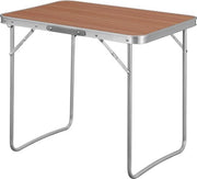Tavolo da campeggio con maniglia, 70 x 50 x 60 cm, in alluminio e MDF, pieghevole