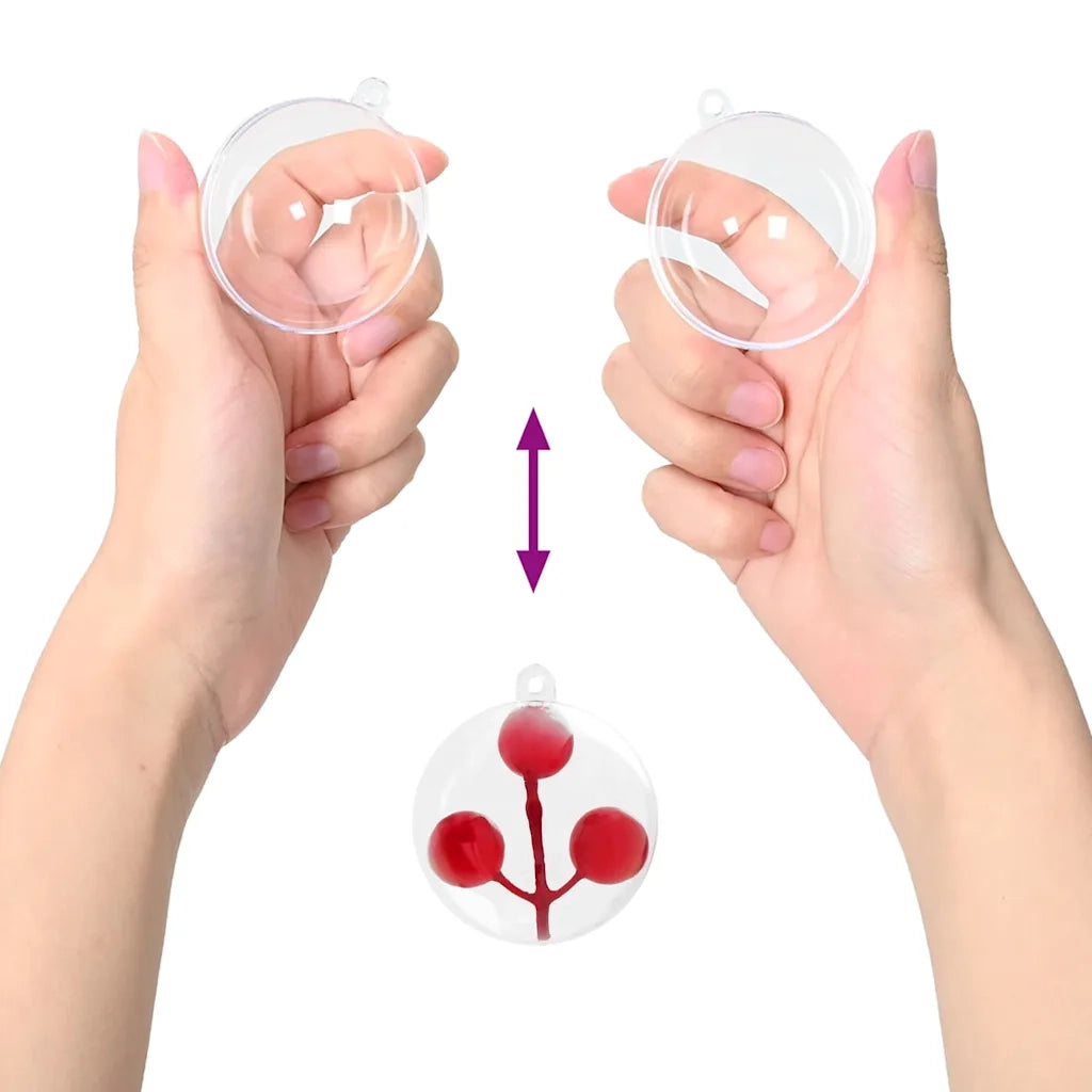 Set di Palle di Natale 200 pz-Decorazioni natalizie Trasparente ? 5 cm