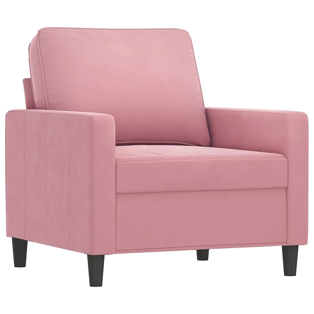 Set di Divani 4 pz Rosa in Velluto 3201947