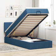 Pouf Letto con Materasso Blu 100x200 cm in Tessuto 3311441