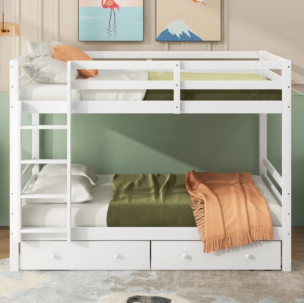 Letto a castello 140x200 cm con cassetti e vano contenitore