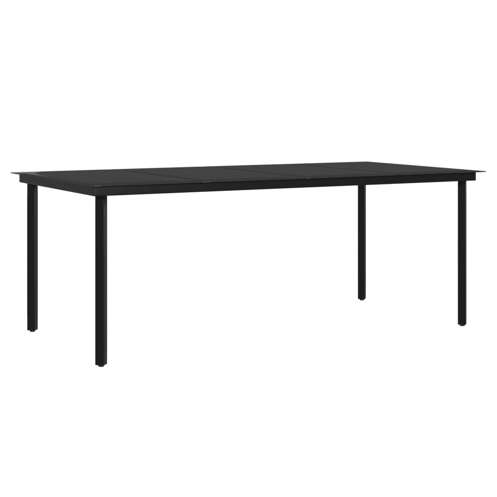 Set da Pranzo da Giardino 7 pz con Cuscini Grigio e Nero 3099291