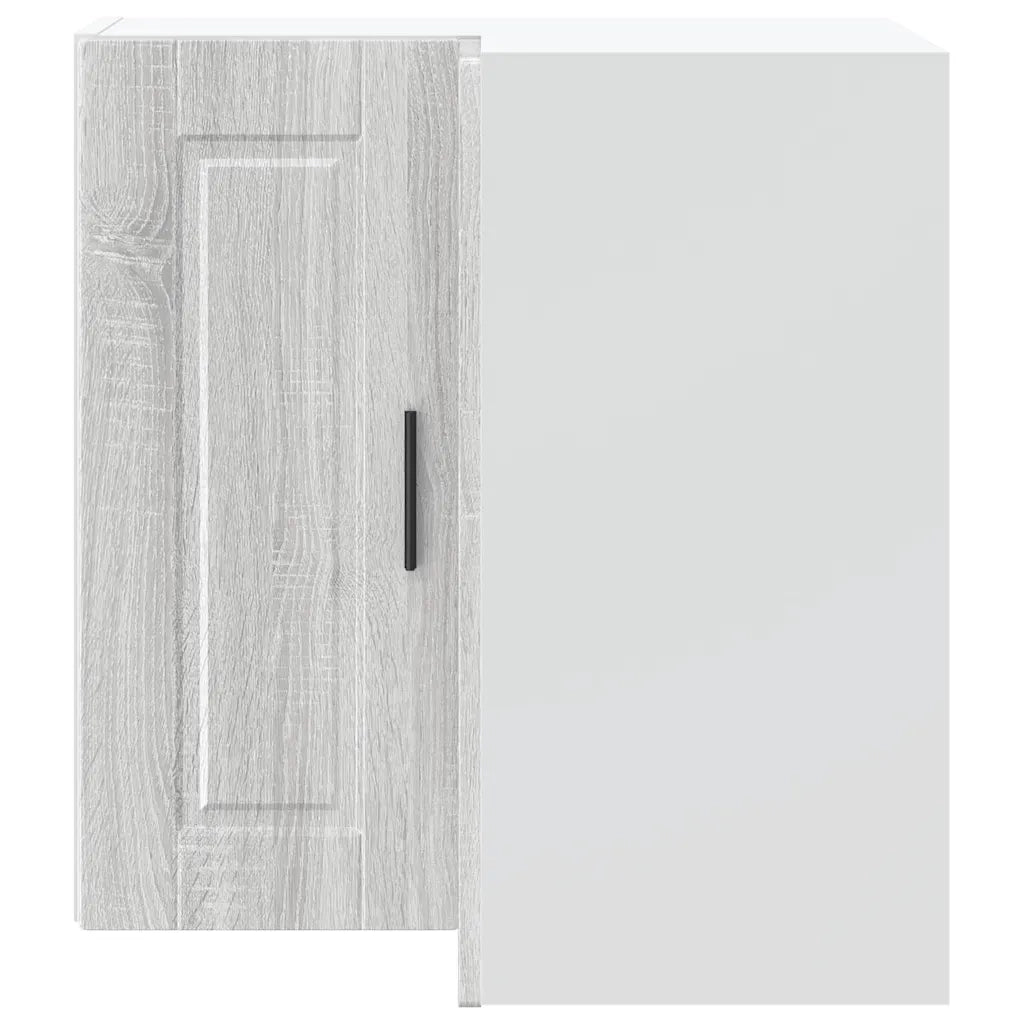 Mobile angolare da cucina a parete dal design moderno ottimizzante per lo spazio 57 x 57 x 60 cm in legno composito grigio 02_0050408