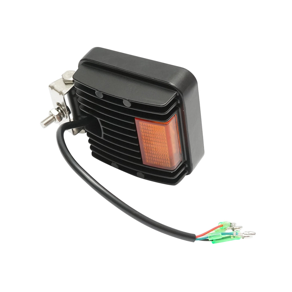 Proiettore LED con segnalazione 12-48V, 48W, 3 funzioni, corpo in alluminio 110x110x42mm
