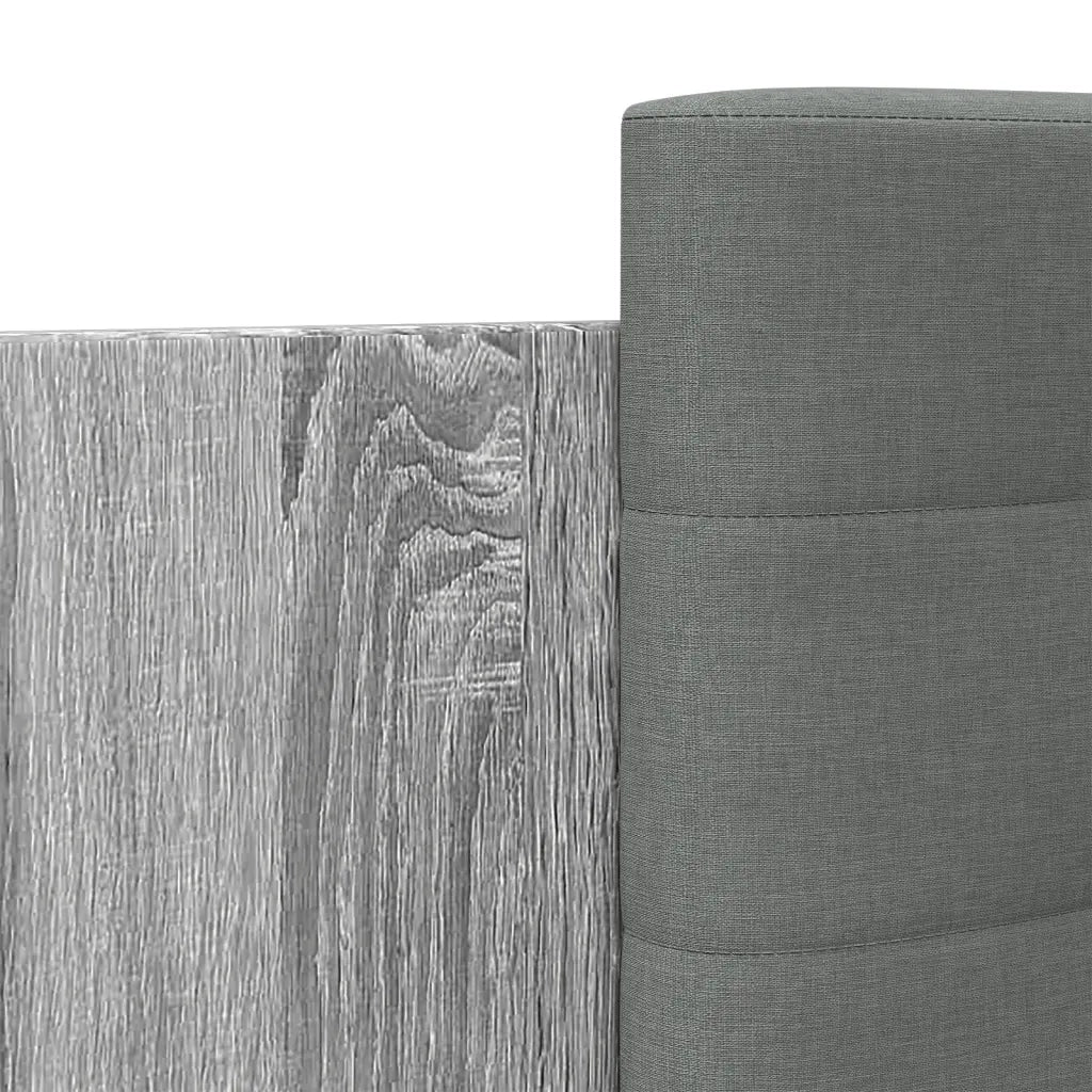 Giroletto con Testiera e LED-Struttura Letto con testiera Grigio Sonoma 100x200 cm 904668