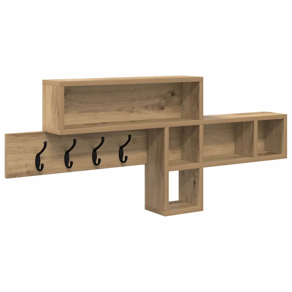 Appendiabiti a muro Rovere artigianale 100 x 12 x 43,5 cm 874418