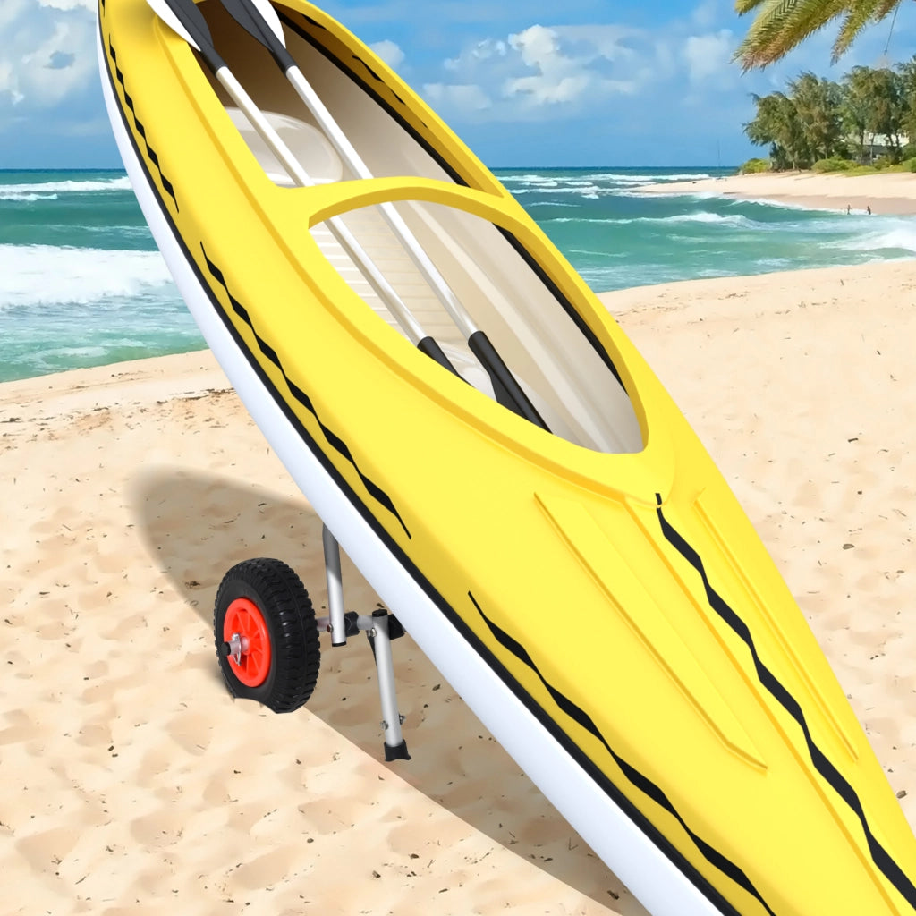 Carrello Trasporto Pieghevole per Kayak ¨C Xylo ¨C Alluminio 75kg 57,5x33x24cm Argento