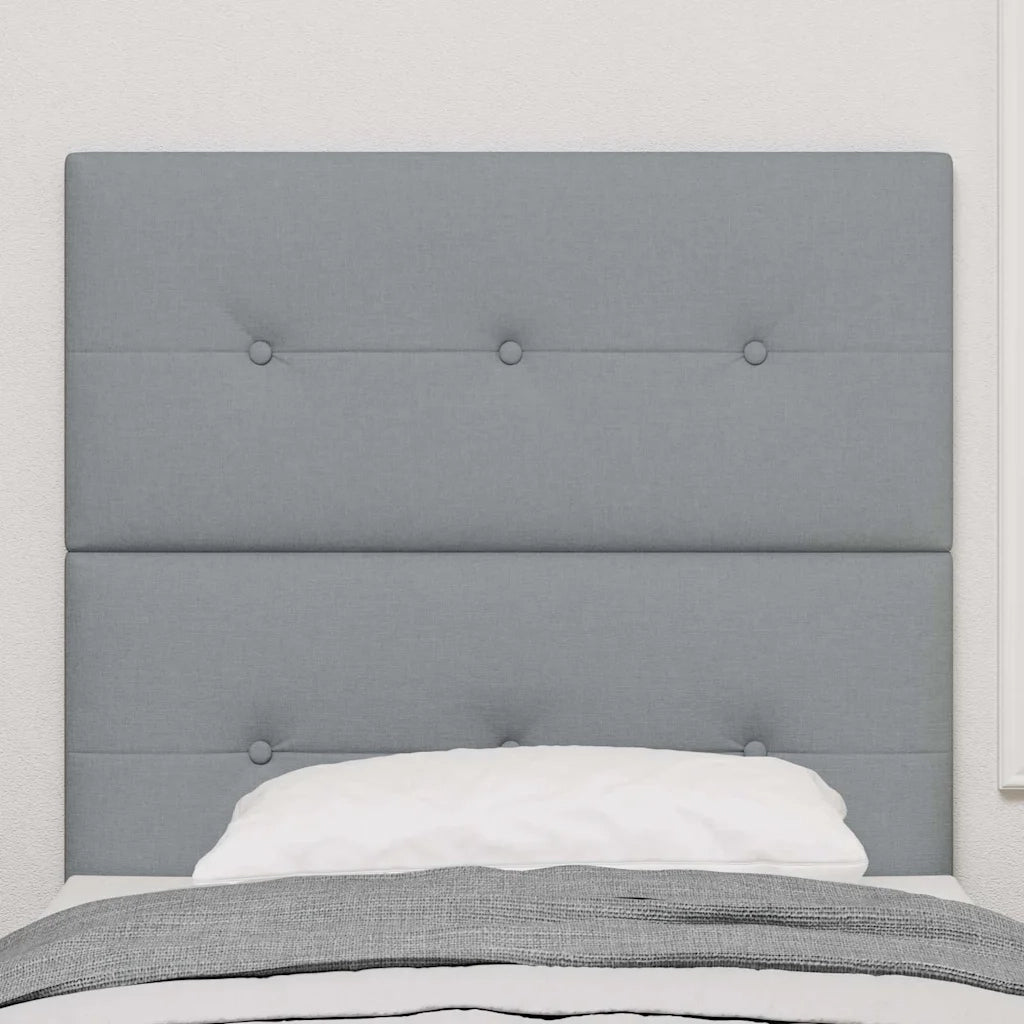 Testiera | Testata LED con strisce LED Grigio chiaro 90 cm Tessuto