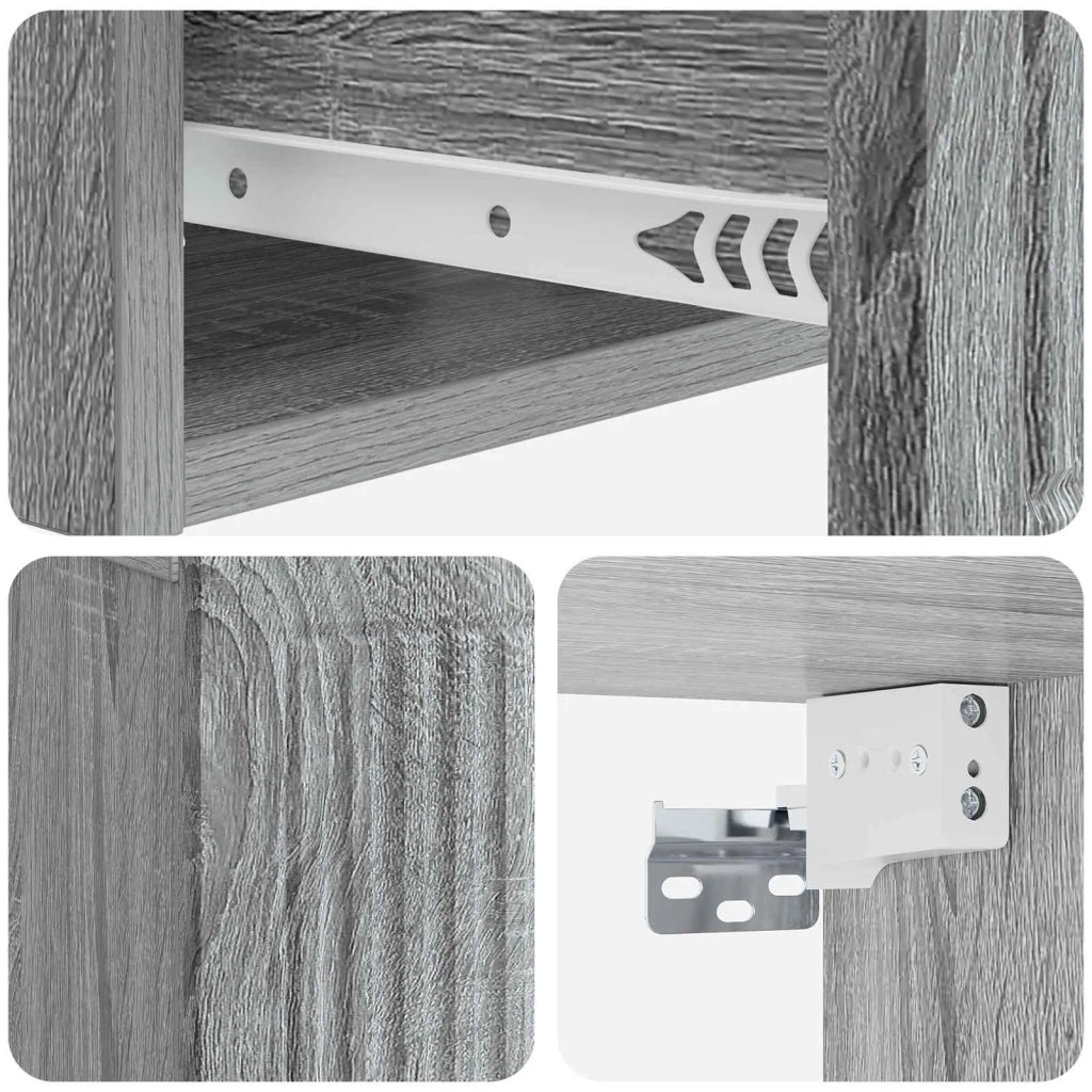 Armadio da Notte Grigio Sonoma 49 x 34,5 x 20 cm 897947