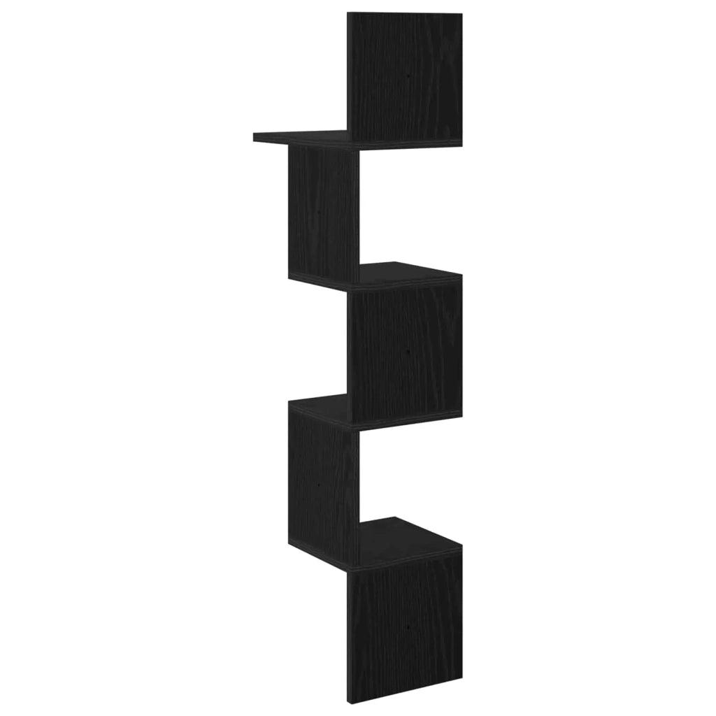 Scaffale da parete A parete Rovere Nero 32 x 21 x 107 cm 8012133