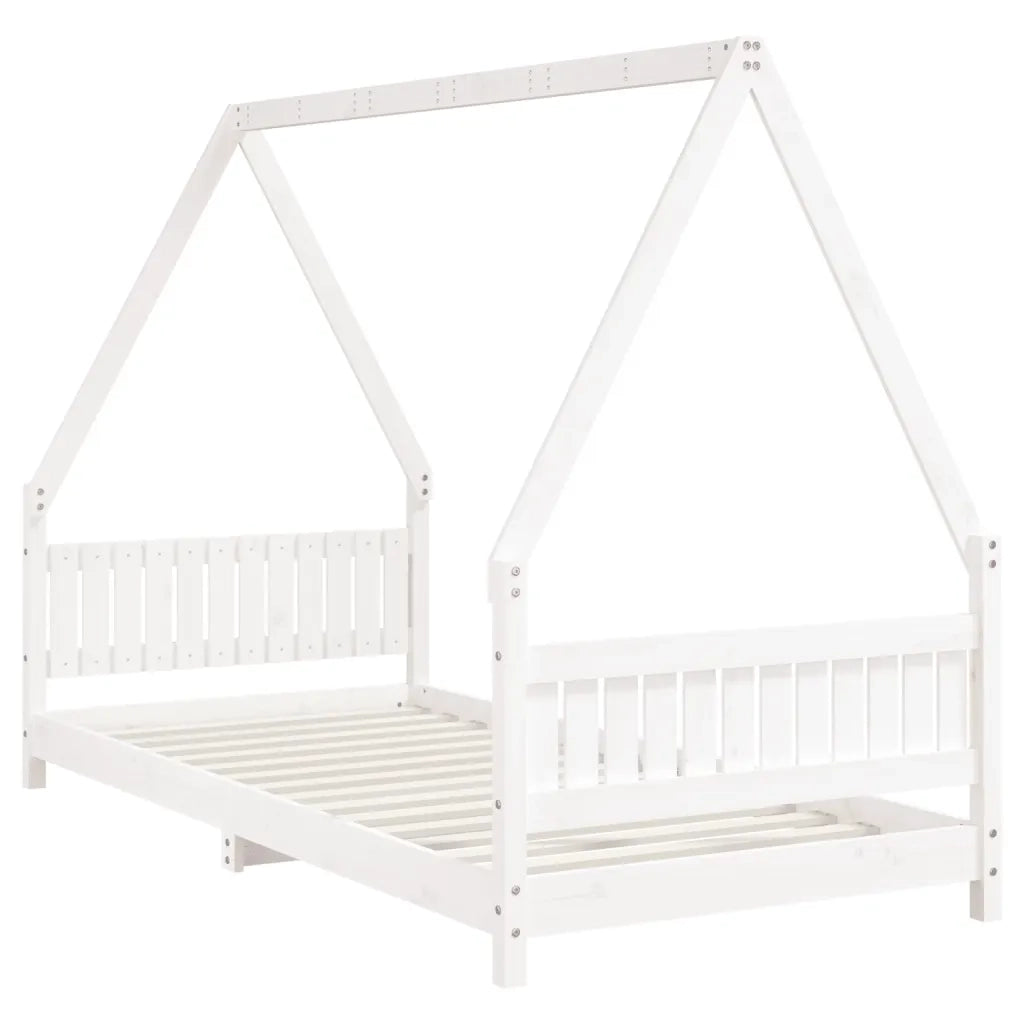 Giroletto per Bambini-Struttura Letto Bambini Bianco 90x200cm in Legno Massello di Pino 425827