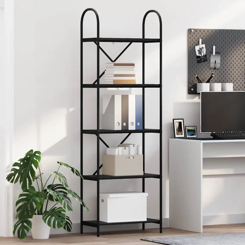 Libreria Rovere Nero 60 x 30 x 183 cm Legno multistrato 879905