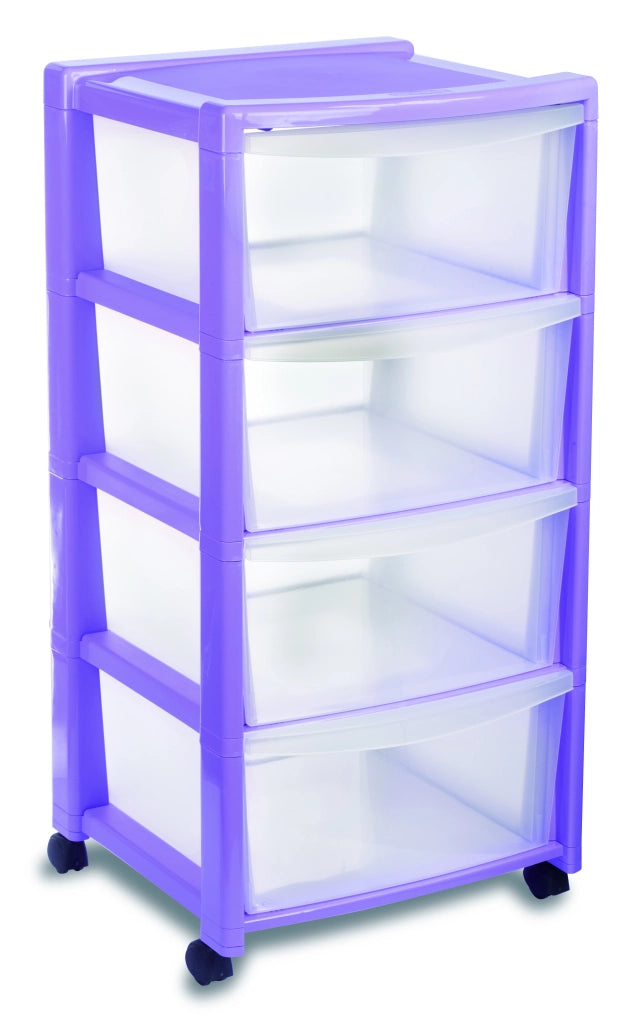 Stefanplast CASSETTIERA 4 PIANI SILVER cm. 40x40x80 h