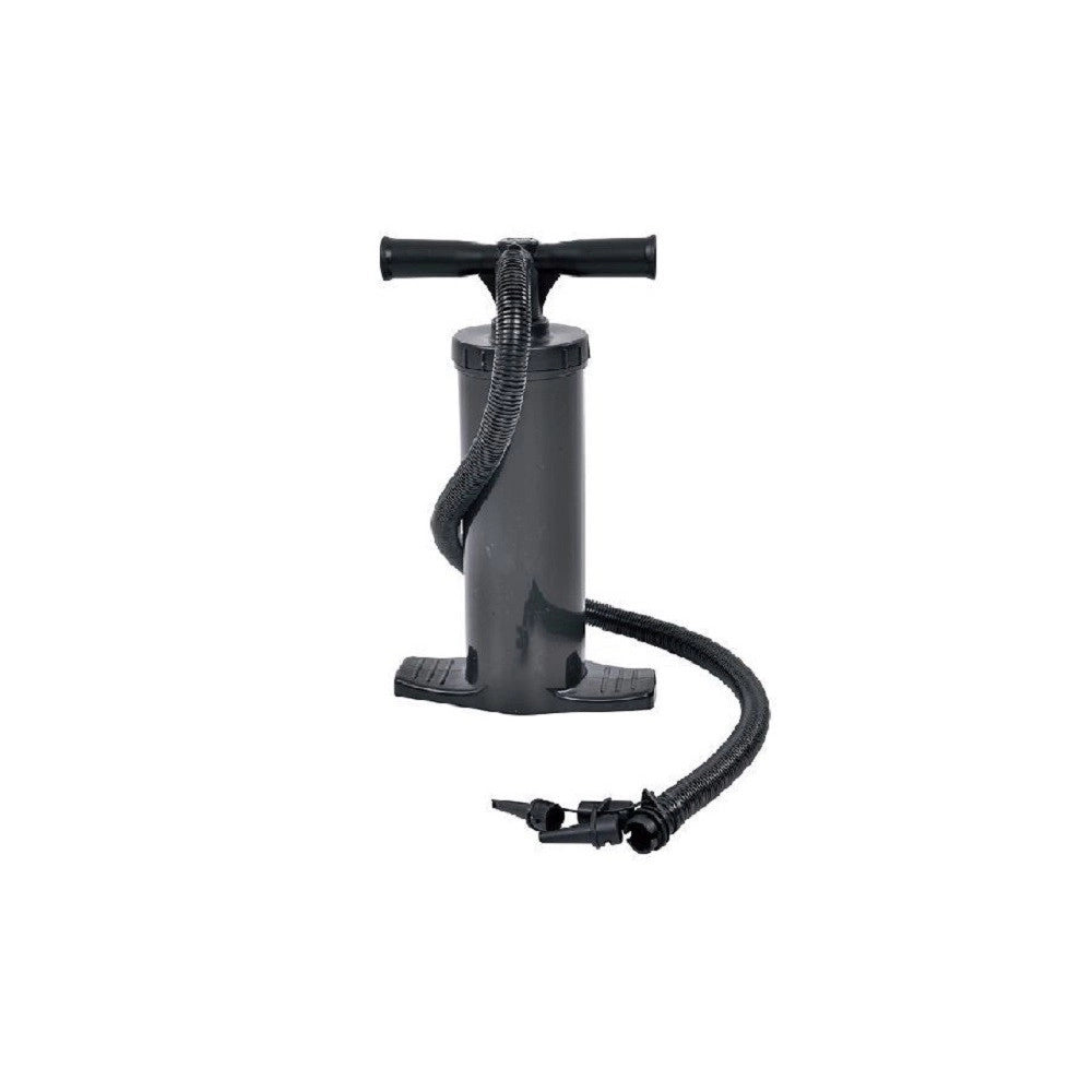 Trade Shop - Pompa Manuale A Doppia Azione 38x22x10cm Nero 2x1500cc Con Adattatori Universali -