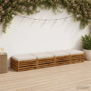 Cuscini per Sedia in 4 Pezzi SOEST 4 pz 100% Poliestere Bianco 944708