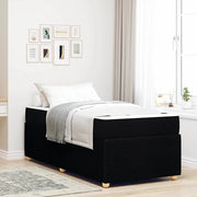 Struttura del letto con materasso Nero 90 x 200 cm Tessuto 3398342
