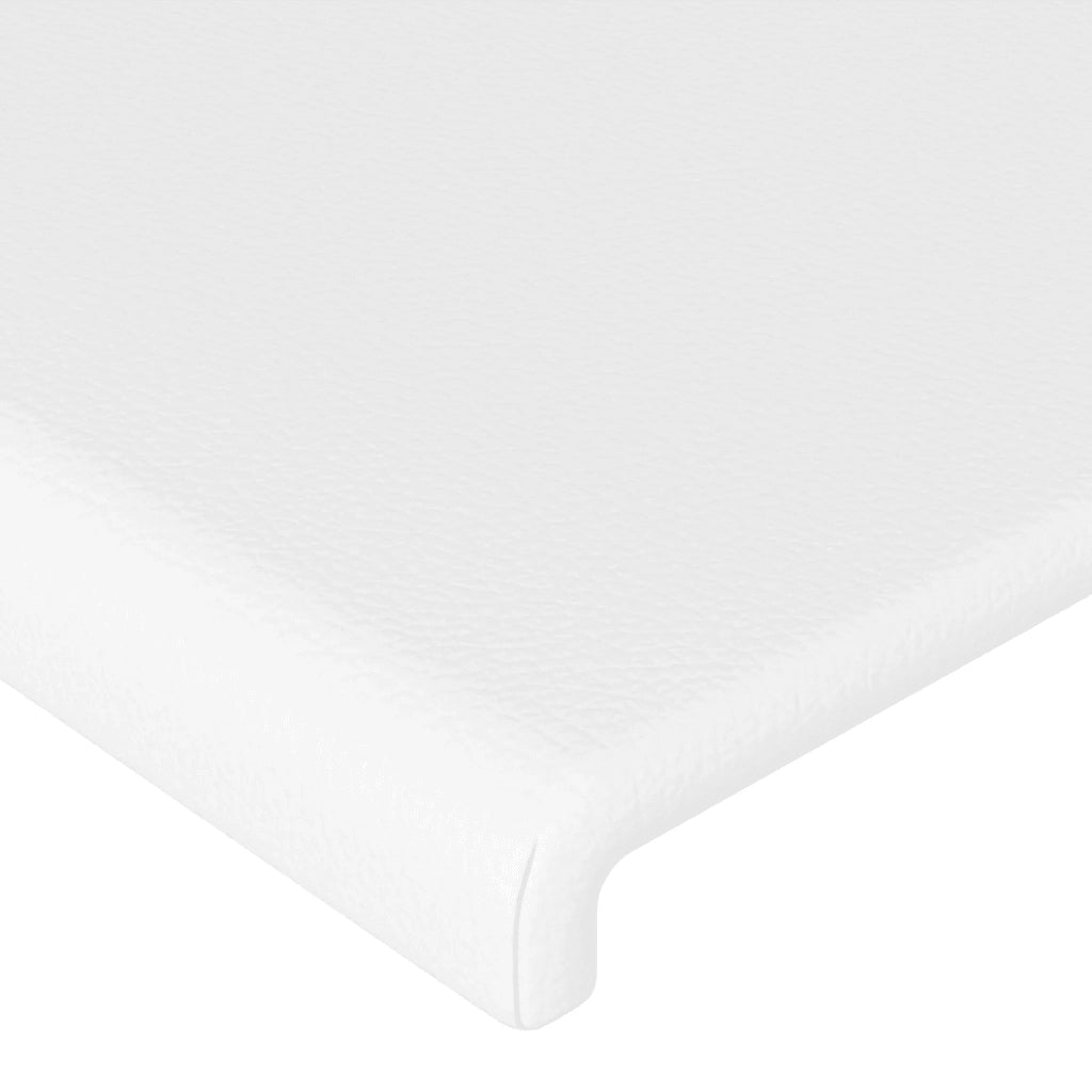 Letto matrimoniale | Letto per adulti | Giroletto con Testiera Bianco 140x190 cm in Similpelle