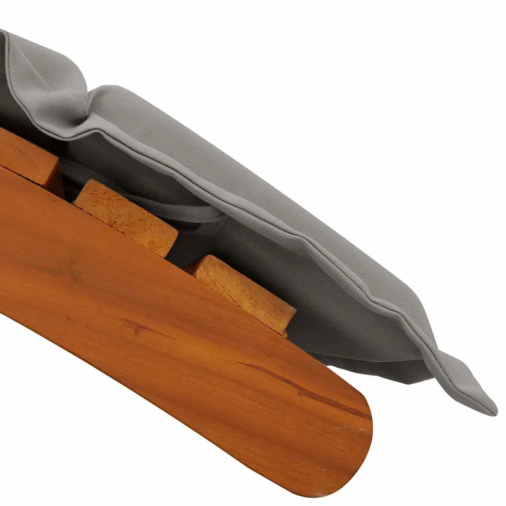 Lettino prendisole 2 pcs Grigio Legno di Acacia Massello 4107095