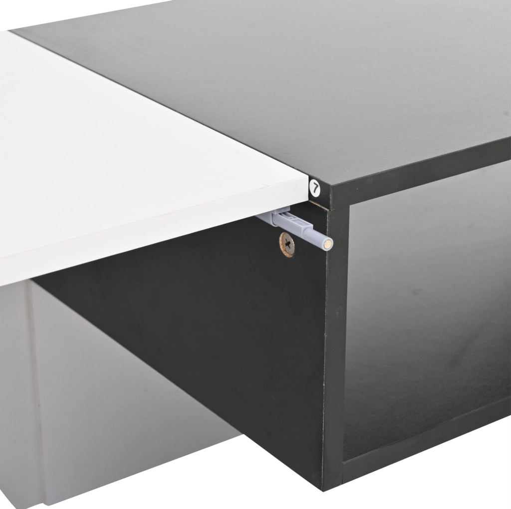 Mobile TV 180x40x48 cm con LED controllato da app e frontale lucido in truciolare bianco