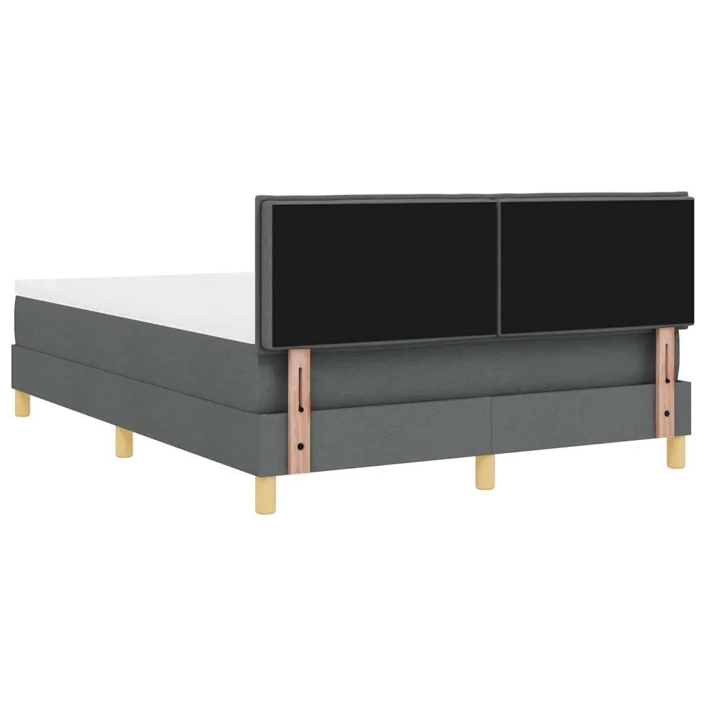 Letto a molle con cuscino Grigio scuro 160 x 200 cm Tessuto 3338854