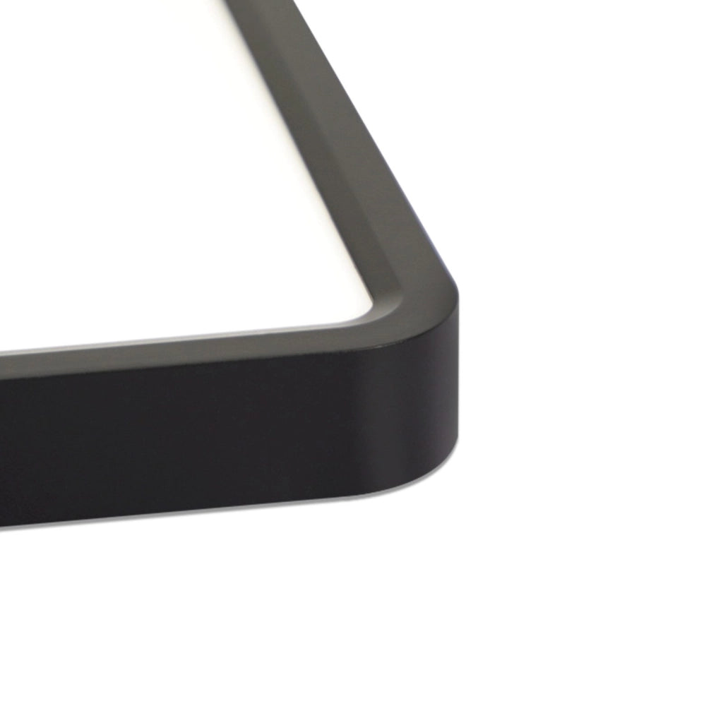 ZMH Lampada da soffitto plafoniera LED nera rotonda 22cm 15W per soggiorno corridoio