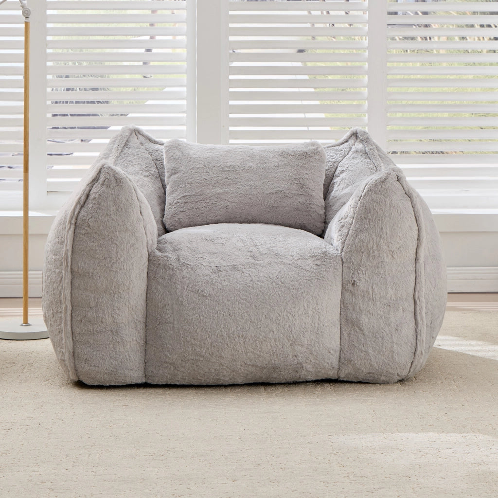 Poltrona a sacco gigante con cuscino ¨C Minimal ¨C grigio
