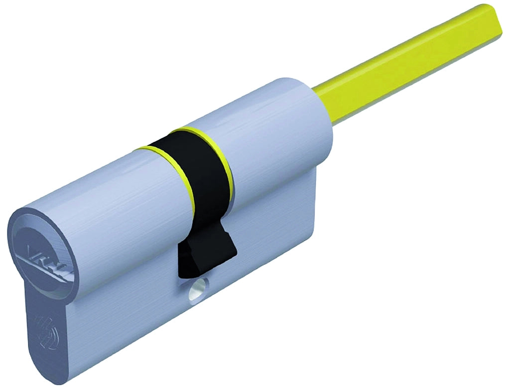 Securemme CILINDRO CROMO SATINATO K2 CON CODOLO 5 chiavi mm. 65 (30+35)