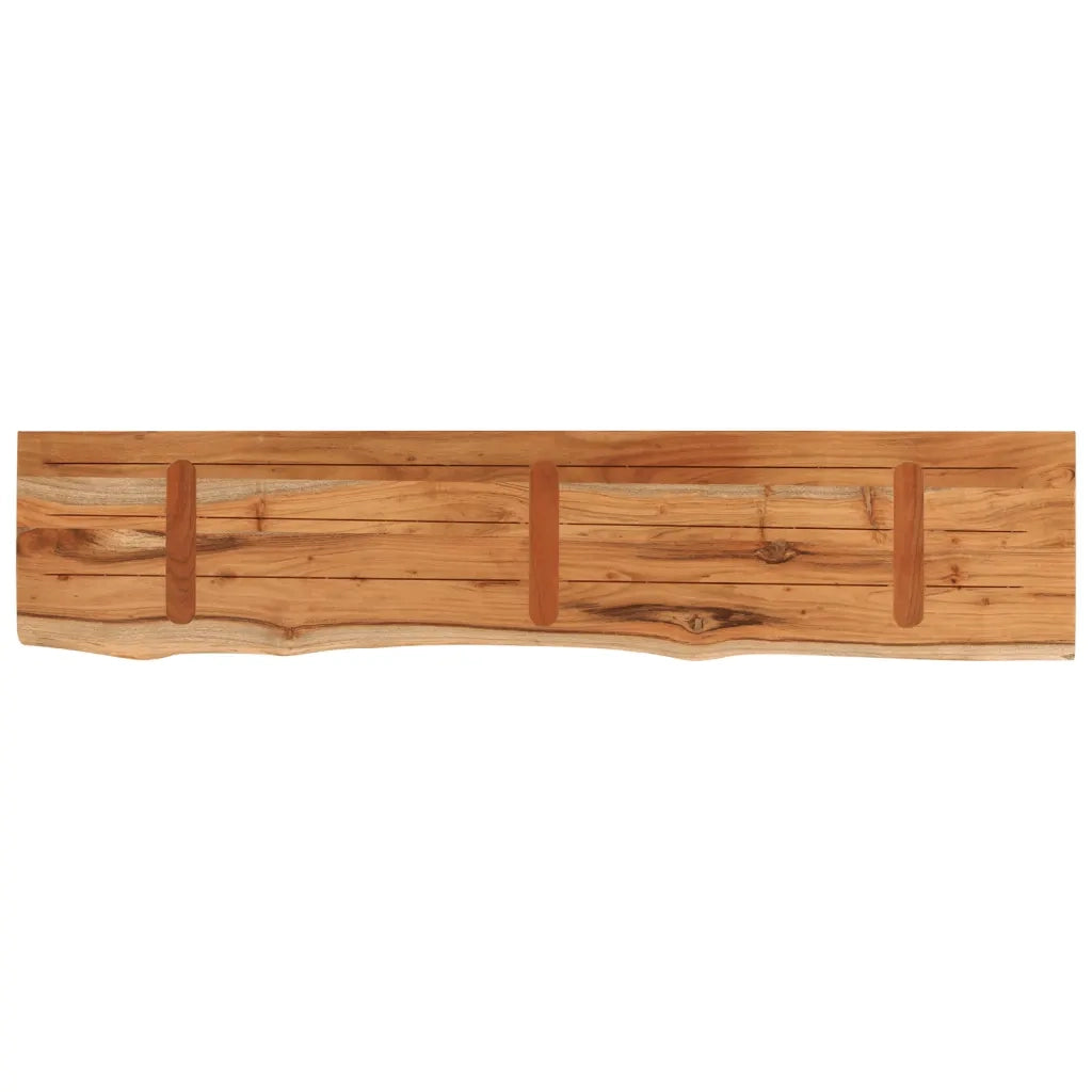 Piano Tavolo 180x40x3,8 cm Rettangolare Legno Acacia Bordi Vivi 370305