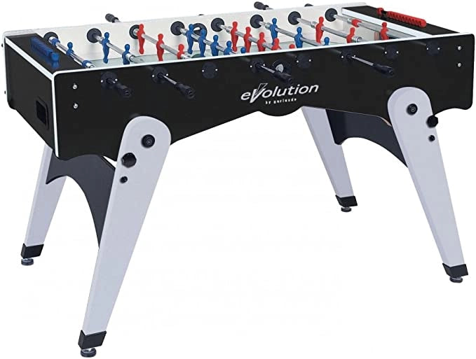 Garlando Calcio Balilla F-200 Evolution con Aste Uscenti Nero/Argento