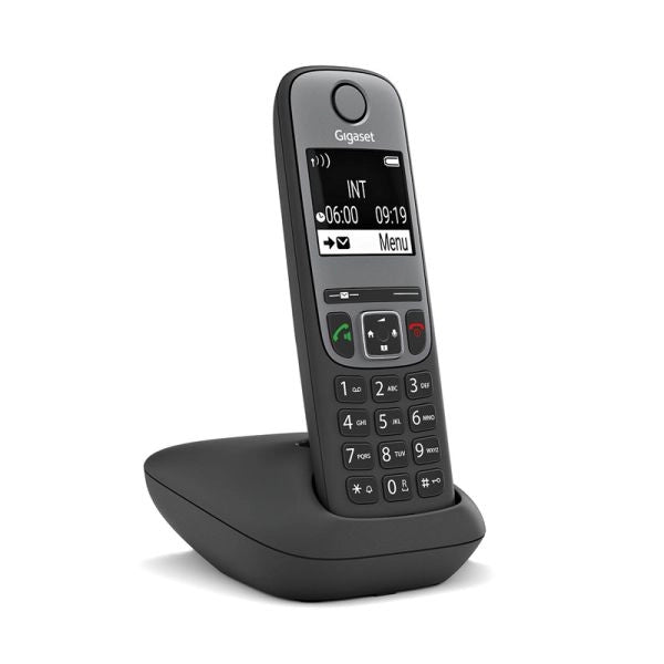 Telefono cordless dect gap as690 grey black