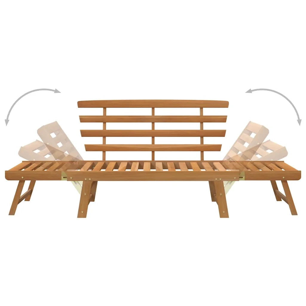 Panca da Giardino 2-in-1 190 cm in Legno Massello di Acacia 316471