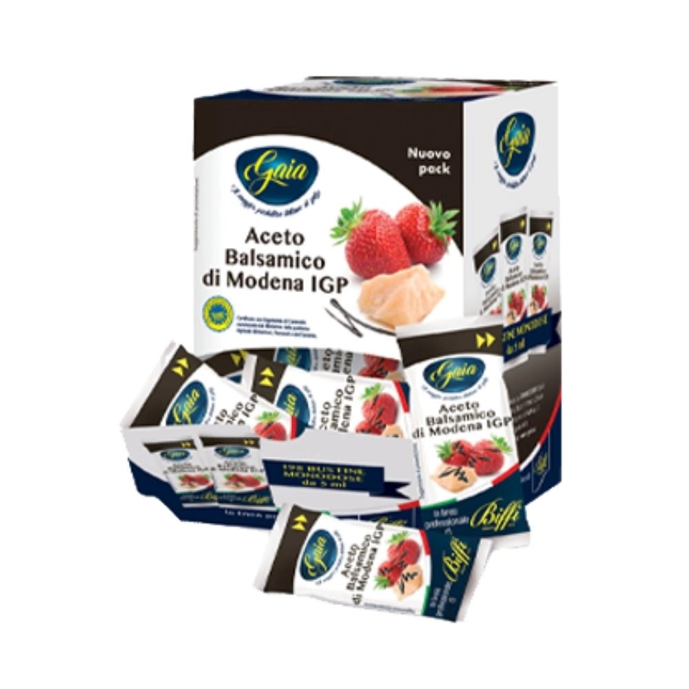 Gaia due confezioni di aceto balsamico 198 bustine da 5 ml ciascuna