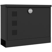 Cassetta postale da parete in metallo ¨C Xylo ¨C Grigio antracite con serratura 36,5x11,5x29cm