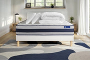 Pacchetto letto completo - Materasso 140x200cm + Box spring con doghe (in kit) + 2 cuscini + Piumino - Actimemo Ergo