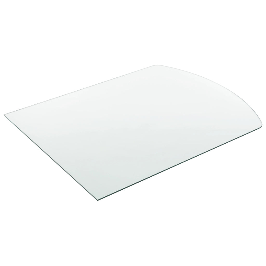 Piano a Rettangolo Circolare in Vetro Glasgow 850 x 750 mm per Tavoli 'Fai da te' Protezione Pavimento Stufa - Trasparente [neu.haus]