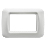 Placca top system - in tecnopolimero finitura lucida - 3 posti - bianco nuvola