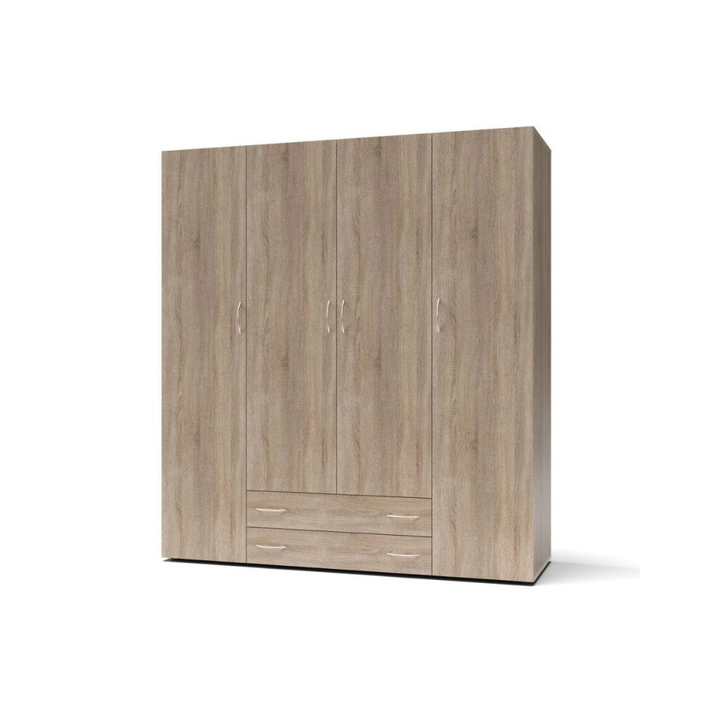 Armadio 4 ante e 2 cassetti rovere sonoma Seba4 160x51,6x177h