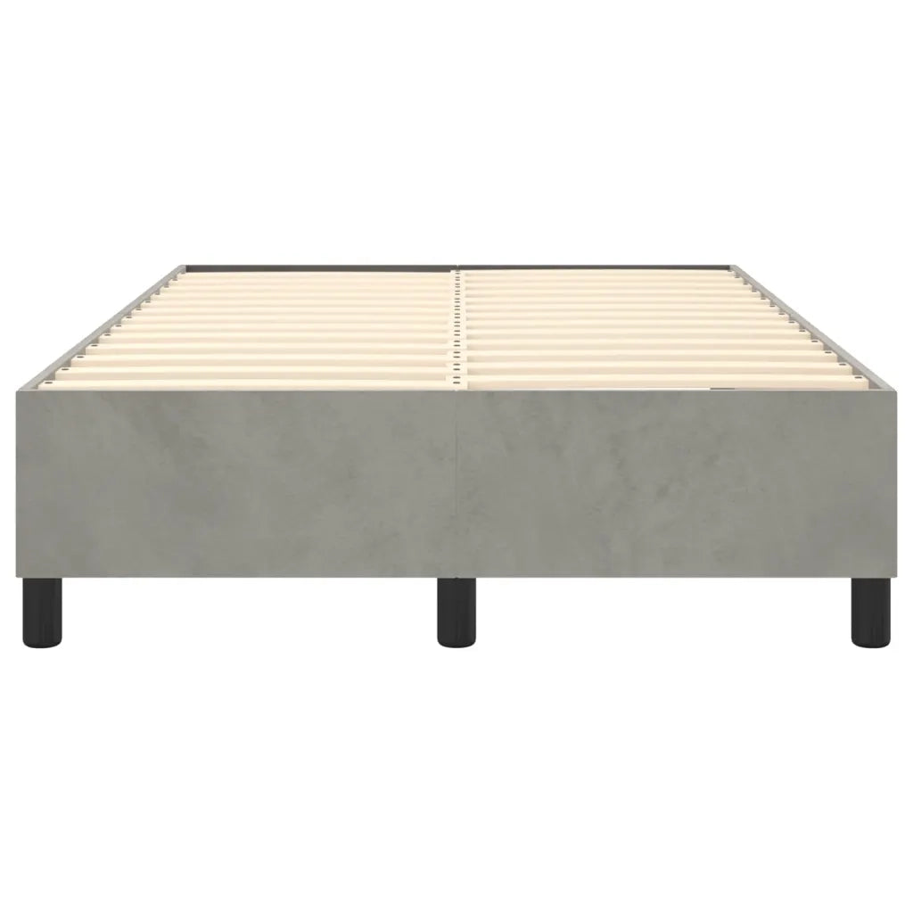 Letto matrimoniale | Letto per adulti | Struttura Letto a Rete a Molle Grigio Chiaro 120x200 cm Velluto